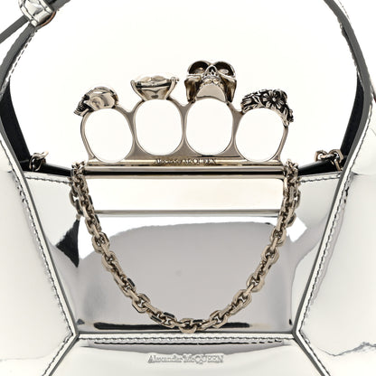 Alexander McQueen Metallic Jeweled Mini Hobo Bag Silver 8 of 11