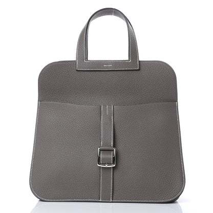 Hermes Taurillon Clemence Halzan 31 GM Etain 4 of 13