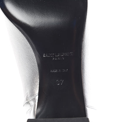 Saint Laurent Metallic Calfskin Loulou 50 Ankle Booties 37 Silver 6 of 8