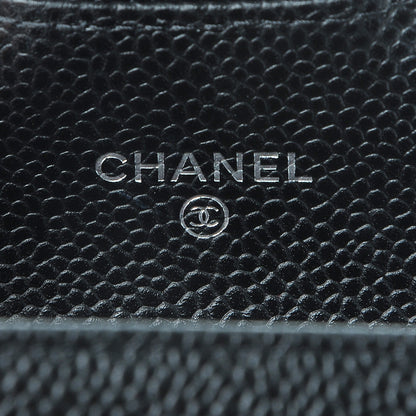Chanel Caviar Quilted Flap Card Holder Black 7 of 9