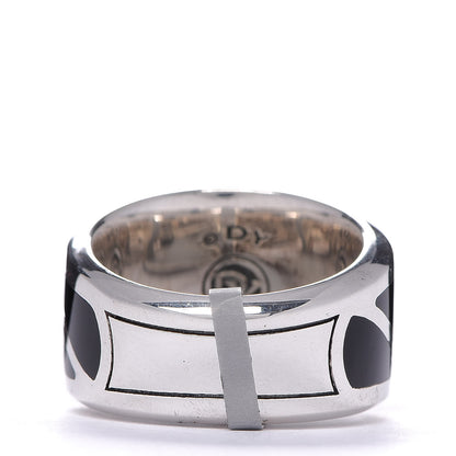 David Yurman Sterling Silver Black Onyx 16mm Graphic Cable Band Ring 62 10 2 of 3