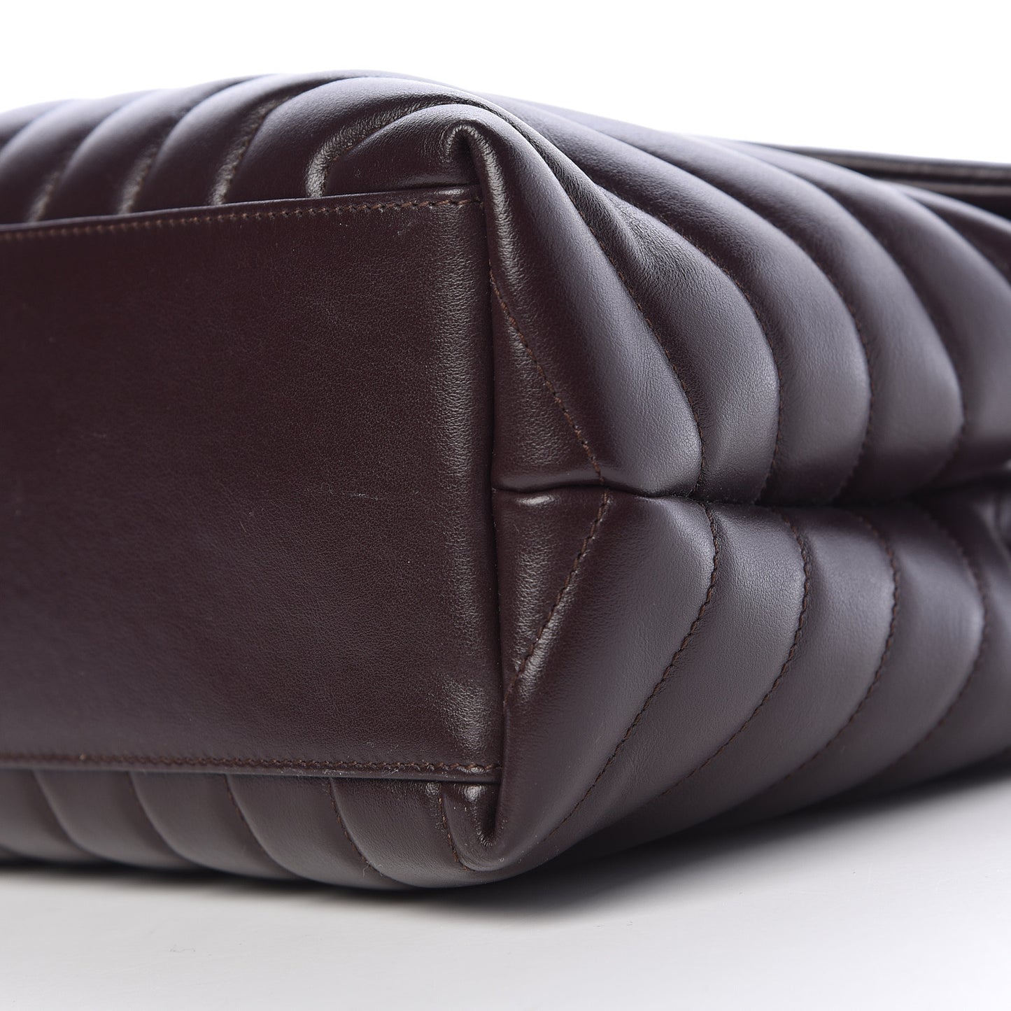 Calfskin Y Quilted Monogram Medium Loulou Chain Satchel Amaranto