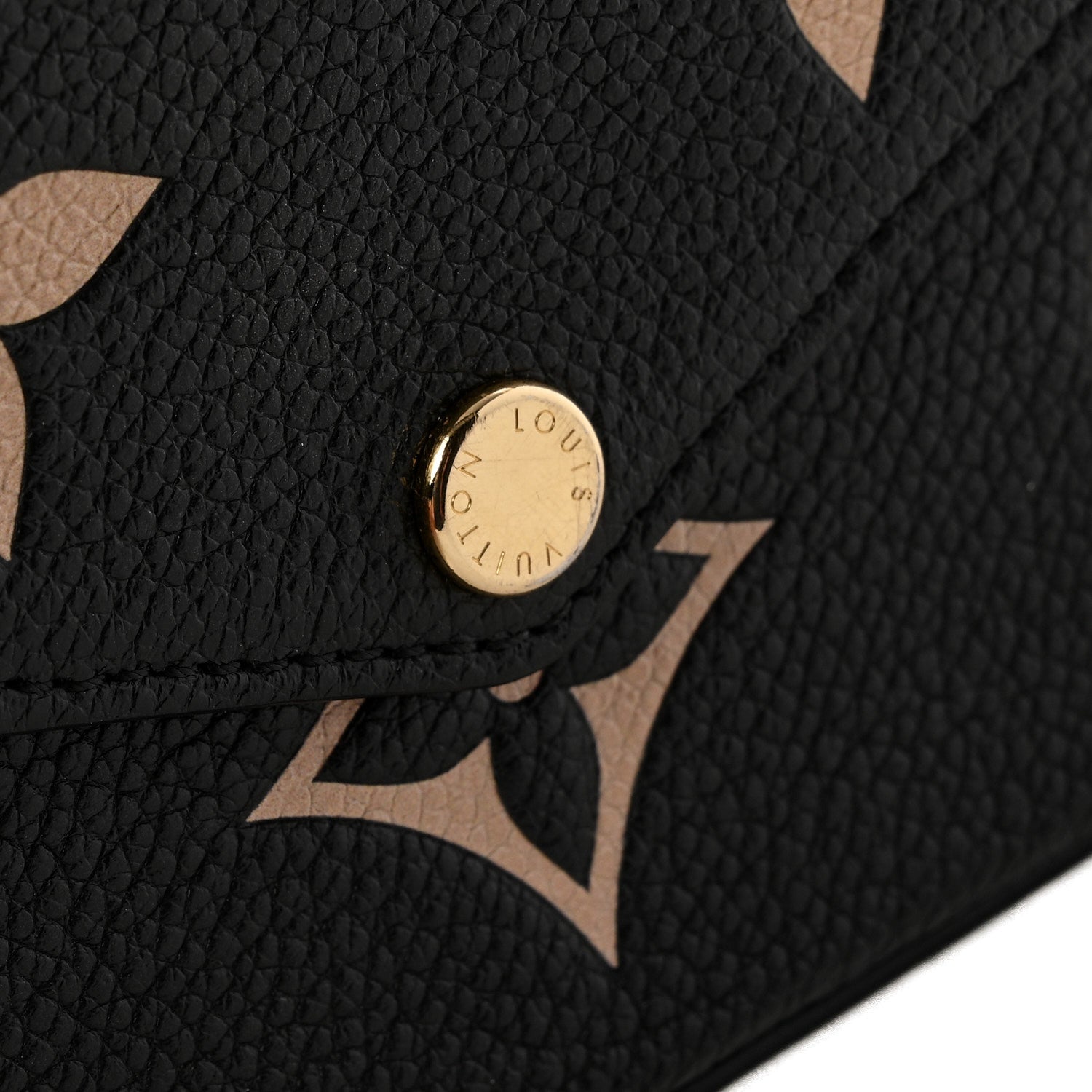 Louis Vuitton Empreinte Monogram Giant Felicie Pochette Black Beige 13 of 14