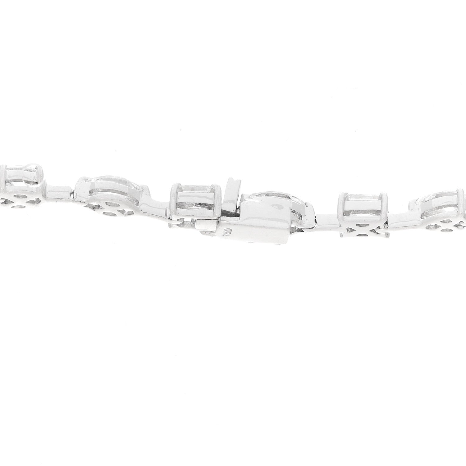 Parker & West by FASHIONPHILE 18K White Gold Diamond 11.30ctw Emerald Marquis Oval Pear Princess Cut Necklace 4 of 5