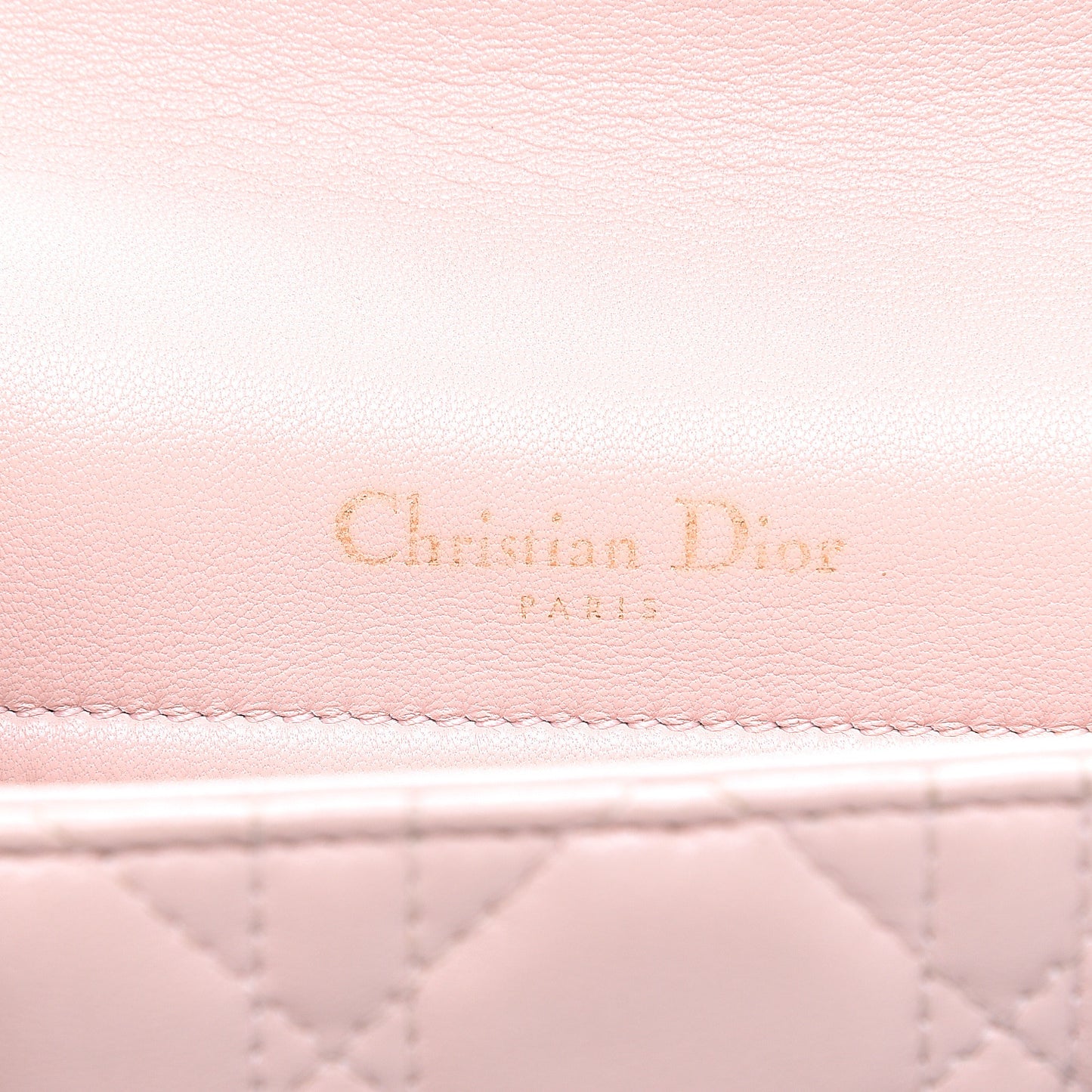Lambskin Cannage Lady Dior Double Chain Bag Pink