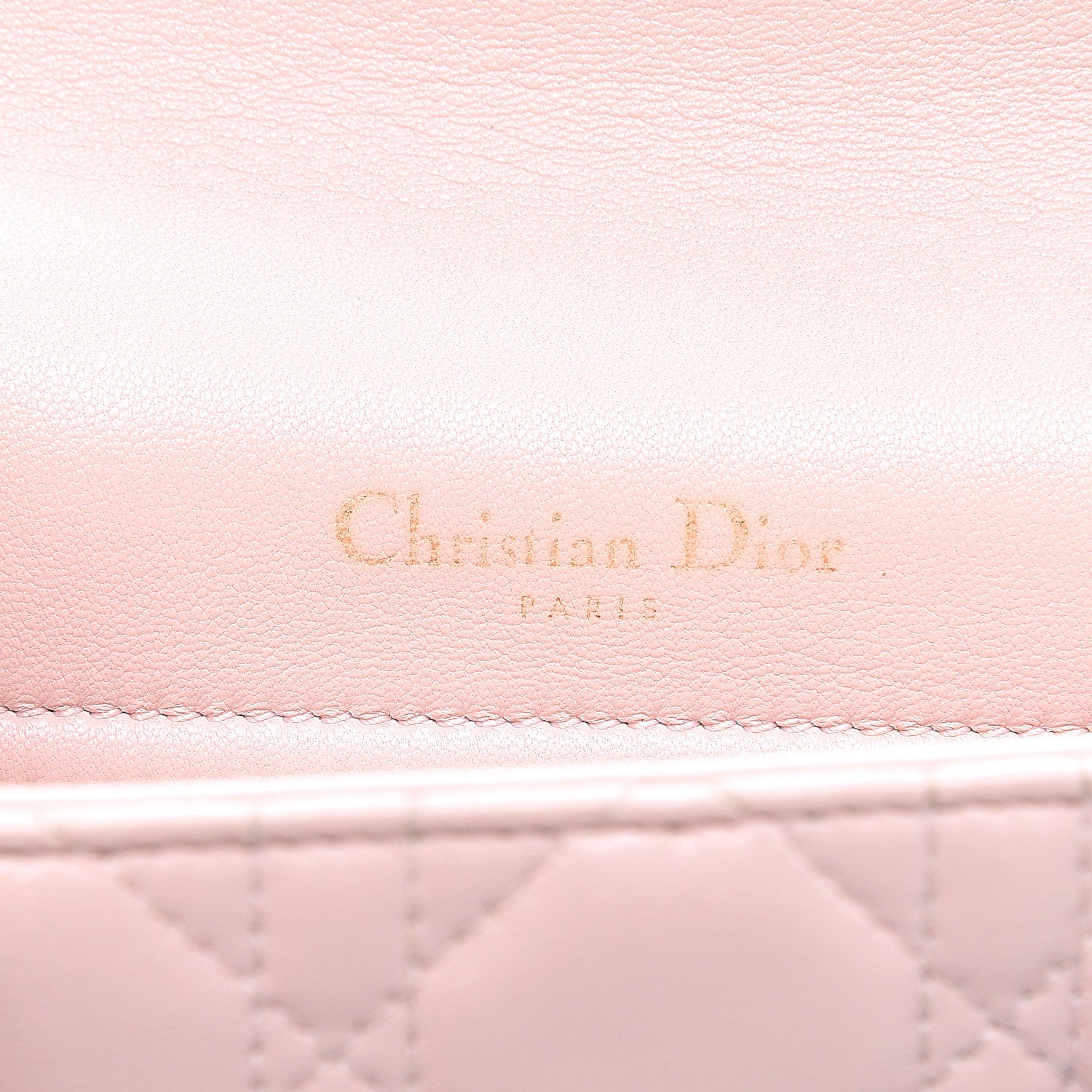 Christian Dior Lambskin Cannage Lady Dior Double Chain Bag Pink 5 of 9