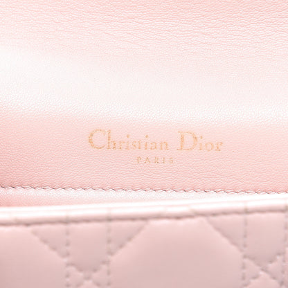 Christian Dior Lambskin Cannage Lady Dior Double Chain Bag Pink 5 of 9