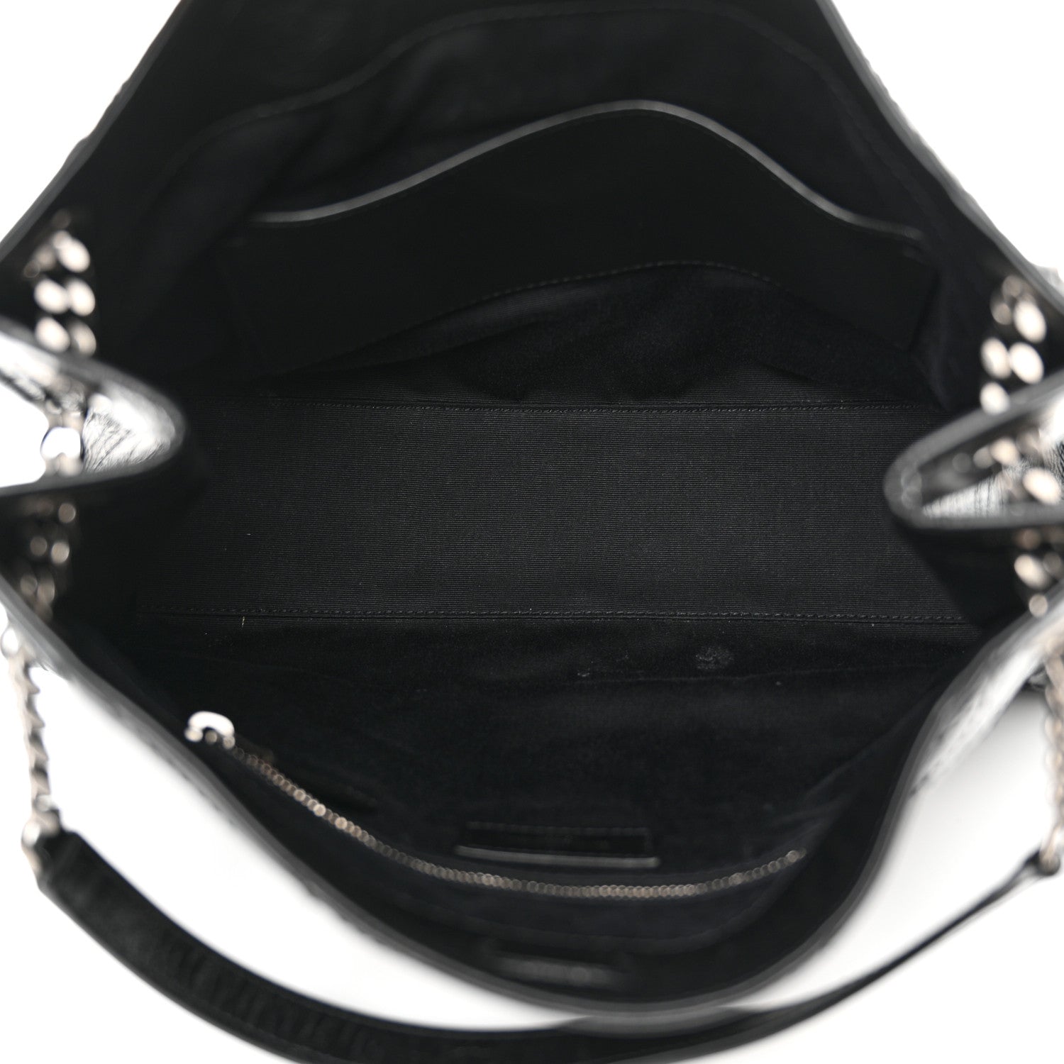 Saint Laurent Crinkled Calfskin Matelasse Monogram Medium Niki Shopper Tote Black 5 of 12