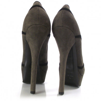 Fendi Suede Jardin Platform Pumps 39.5 4 of 7