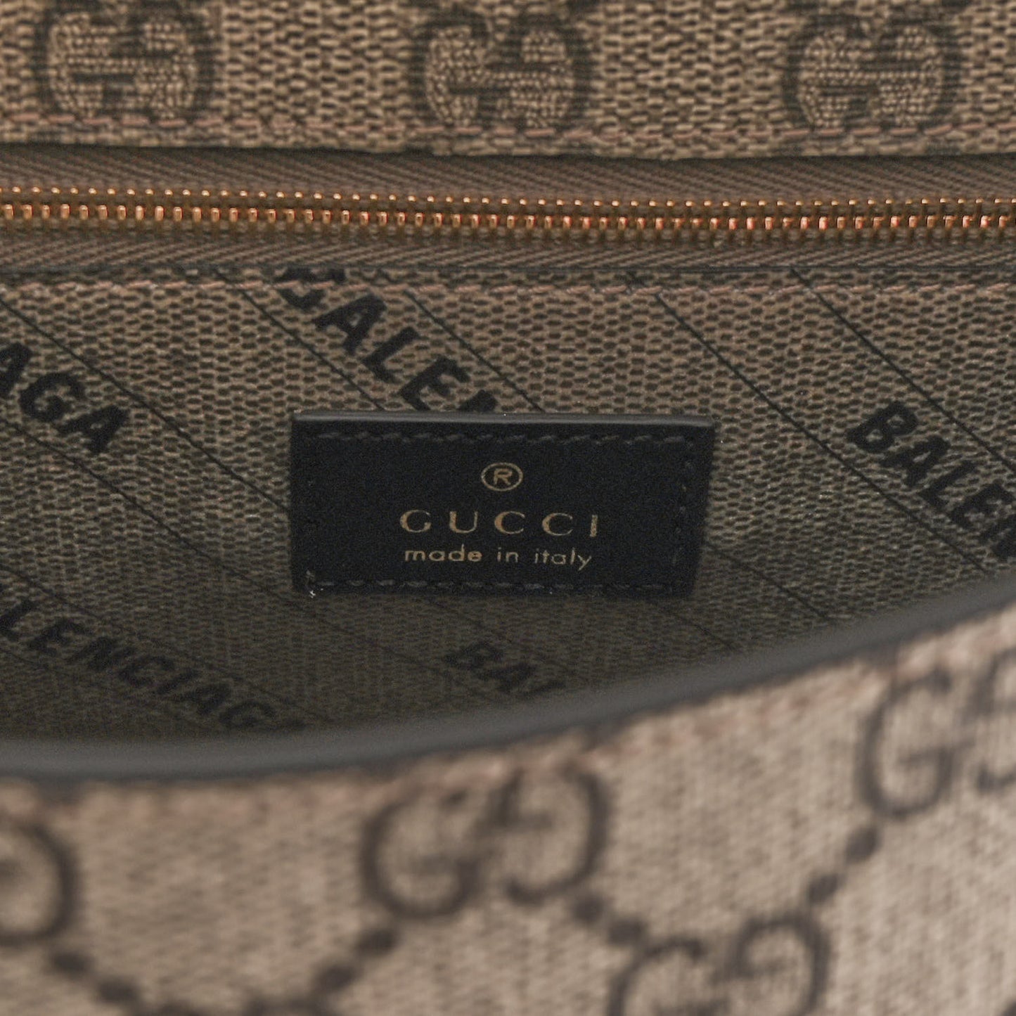 X GUCCI GG Supreme Monogram Small Hourglass Top Handle Bag Beige Ebony