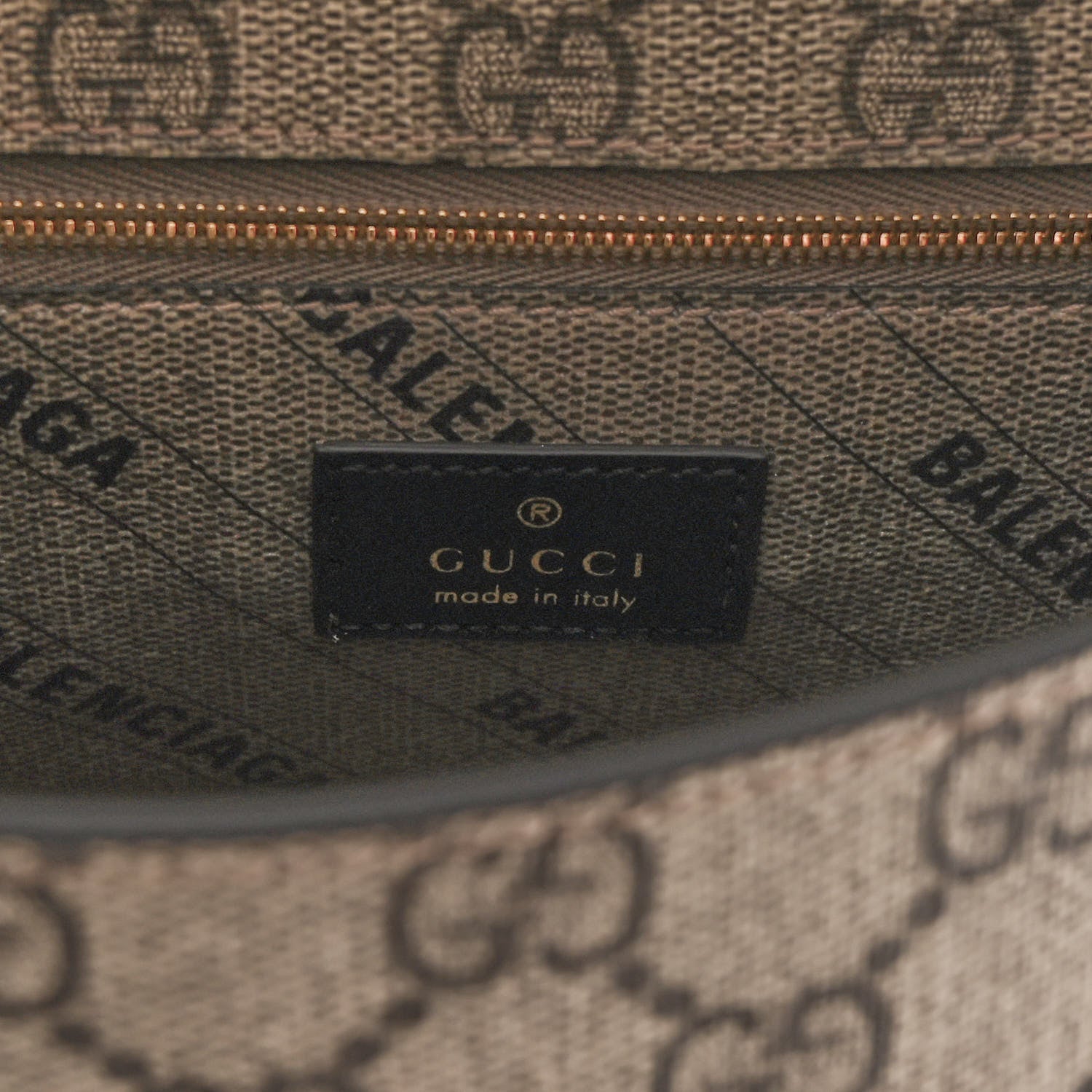Balenciaga X GUCCI GG Supreme Monogram Small Hourglass Top Handle Bag Beige Ebony 6 of 9