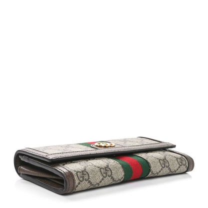 Gucci GG Supreme Monogram Web Ophidia Continental Wallet Brown 4 of 10