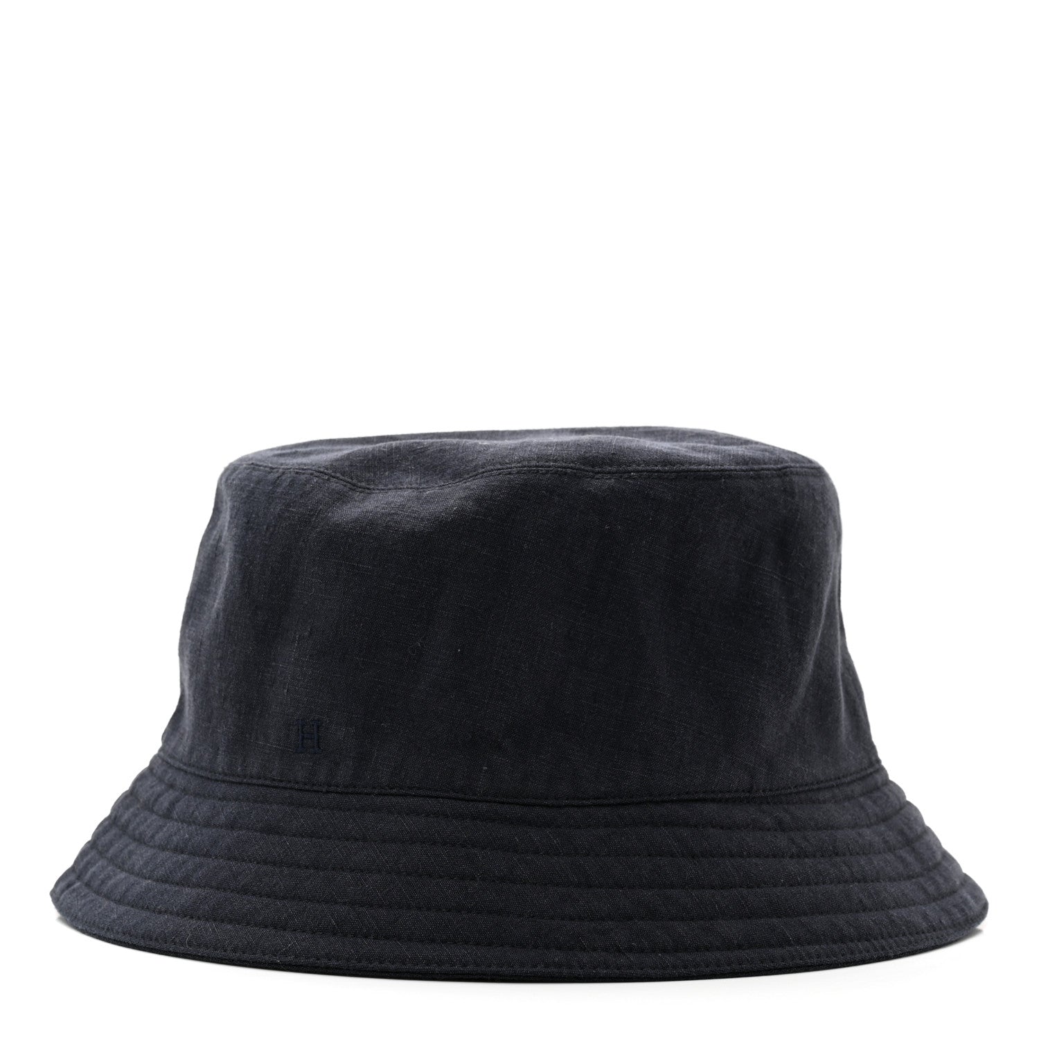 Hermes Toile De Lin Lavee Fred Bucket Hat 60 Marine 4 of 8