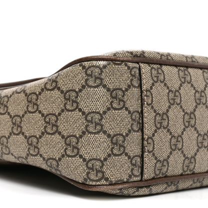 Gucci Tender GG Supreme Monogram Textured Dollar Calfskin Ophidia Messenger Bag Beige Ebony Dark Brown 9 of 10