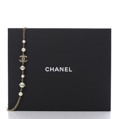 Chanel Pearl Chain CC Multi Strand Necklace Gold 7 of 7
