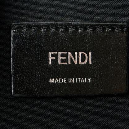 Fendi Glazed Fabric Vitello Liberty FF 1974 Diagonal Camera Case Tobacco Rosso Black 6 of 11