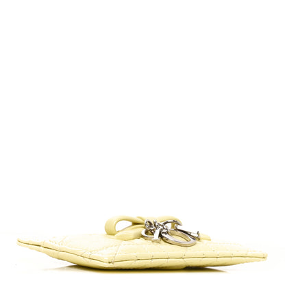 Christian Dior Lambskin Cannage Lady Dior Fressia Card Holder Mimosa 4 of 8