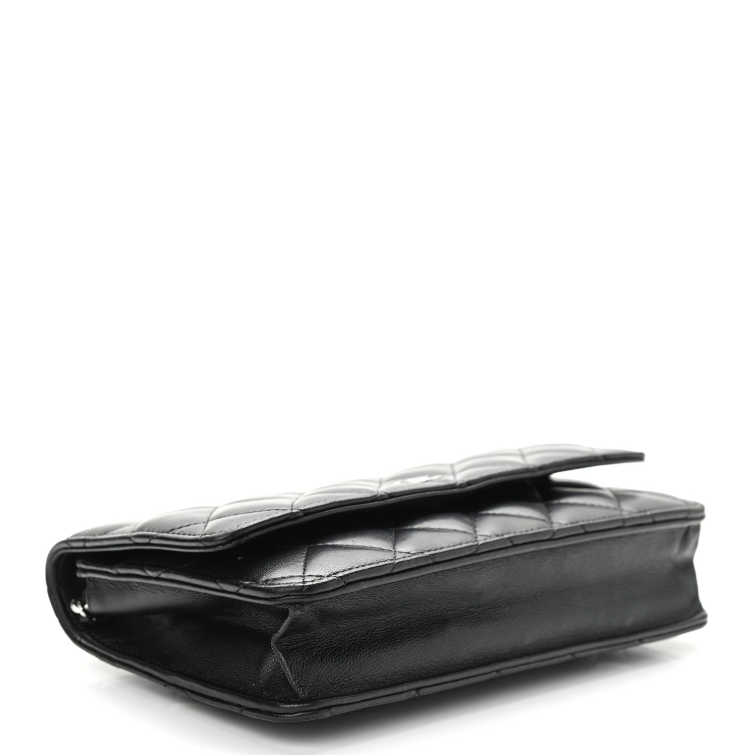 Chanel Lambskin Quilted Wallet On Chain WOC Black 4 of 12