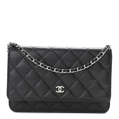 Chanel Caviar Quilted Wallet On Chain WOC Black 1 of 12
