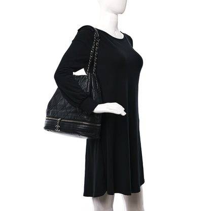 Chanel Lambskin Expandable Tote Black 2 of 9