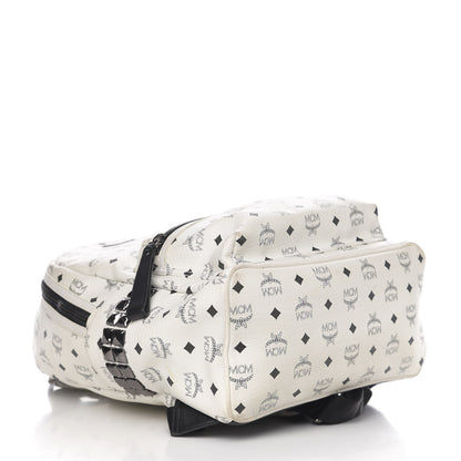 MCM Visetos Medium Side Studs Stark Backpack White 3 of 15