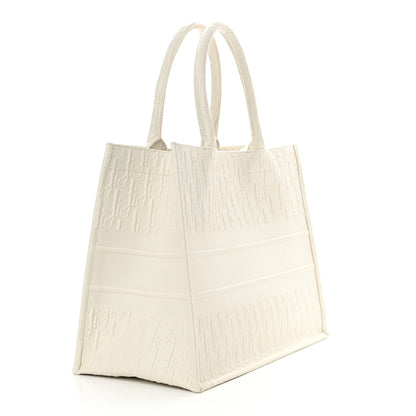 Christian Dior Oblique Calfskin Embossed Medium Book Tote Ivory 3 of 11