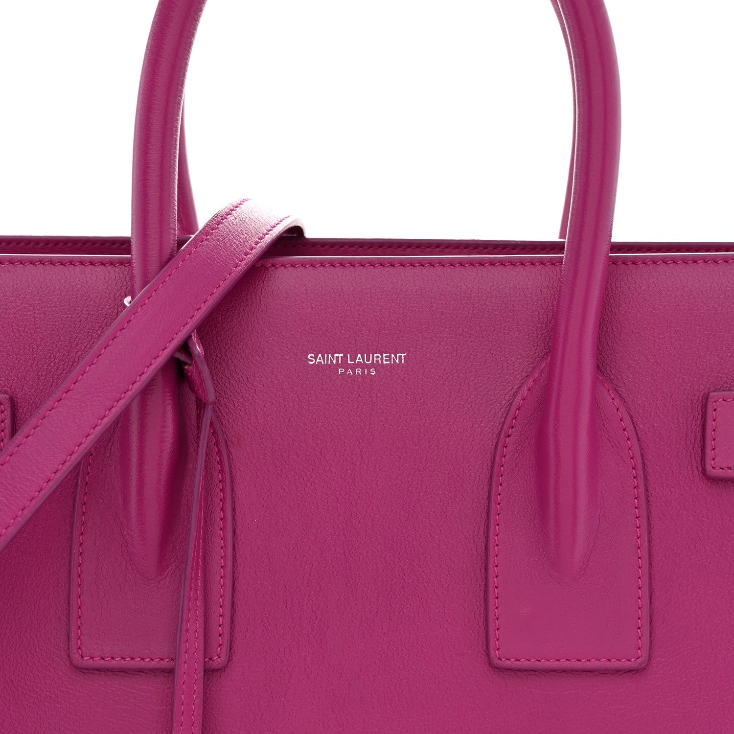 Saint Laurent Calfskin Small Sac De Jour Electric Pink 8 of 12