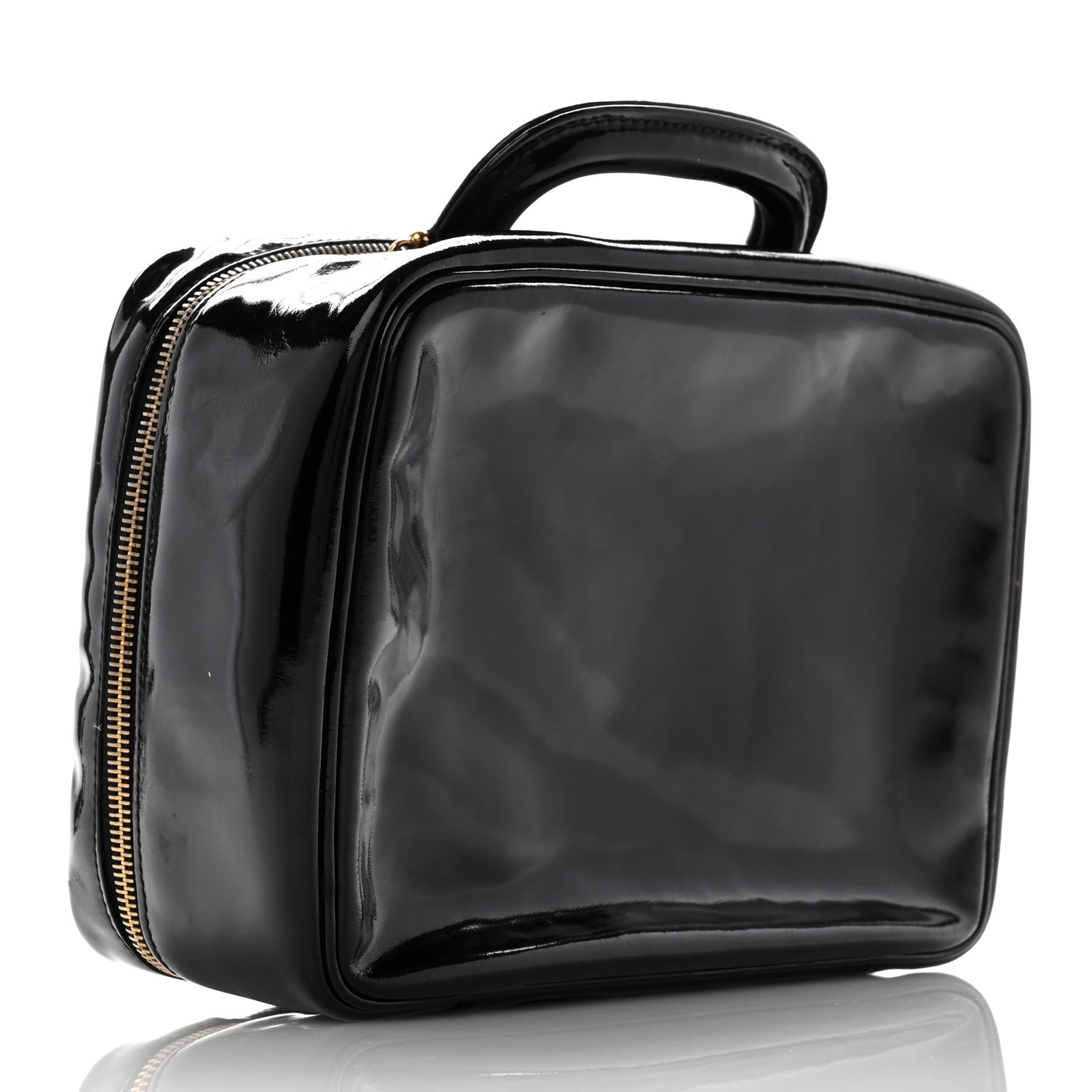 Chanel Patent CC Vanity Cosmetic Case Black 3 of 7