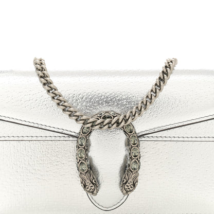 Gucci Metallic Calfskin Super Mini Dionysus Shoulder Bag Silver 7 of 10
