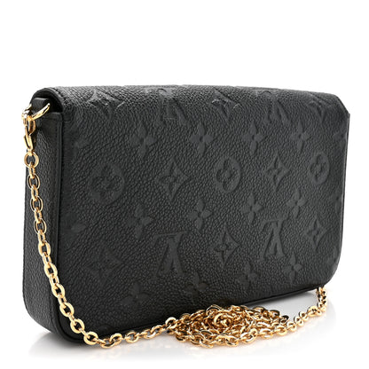 Louis Vuitton Empreinte Pochette Felicie Chain Wallet Black 4 of 10