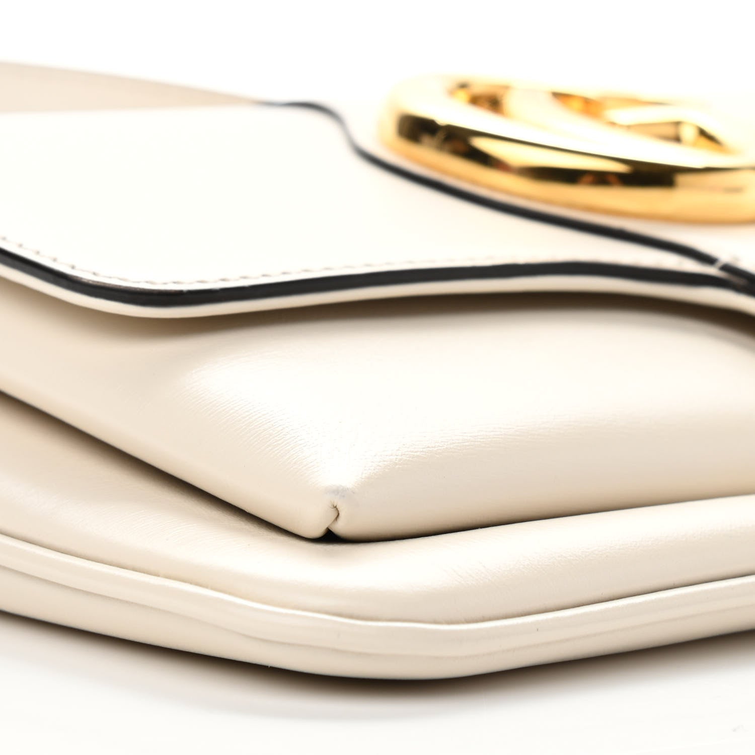 Gucci Calfskin Small Arli Flap Shoulder Bag Mystic White 9 of 12