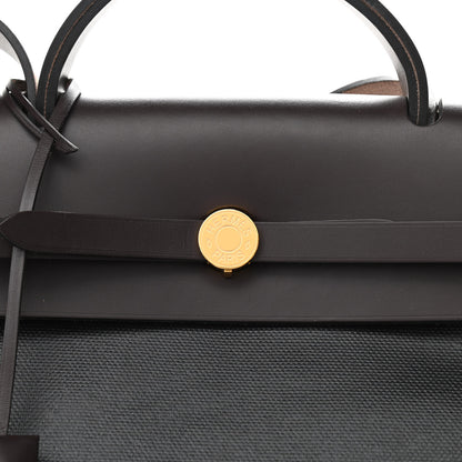 Hermes Toile H Berline Vache Hunter Herbag Zip 39 MM Black Ebene 8 of 10