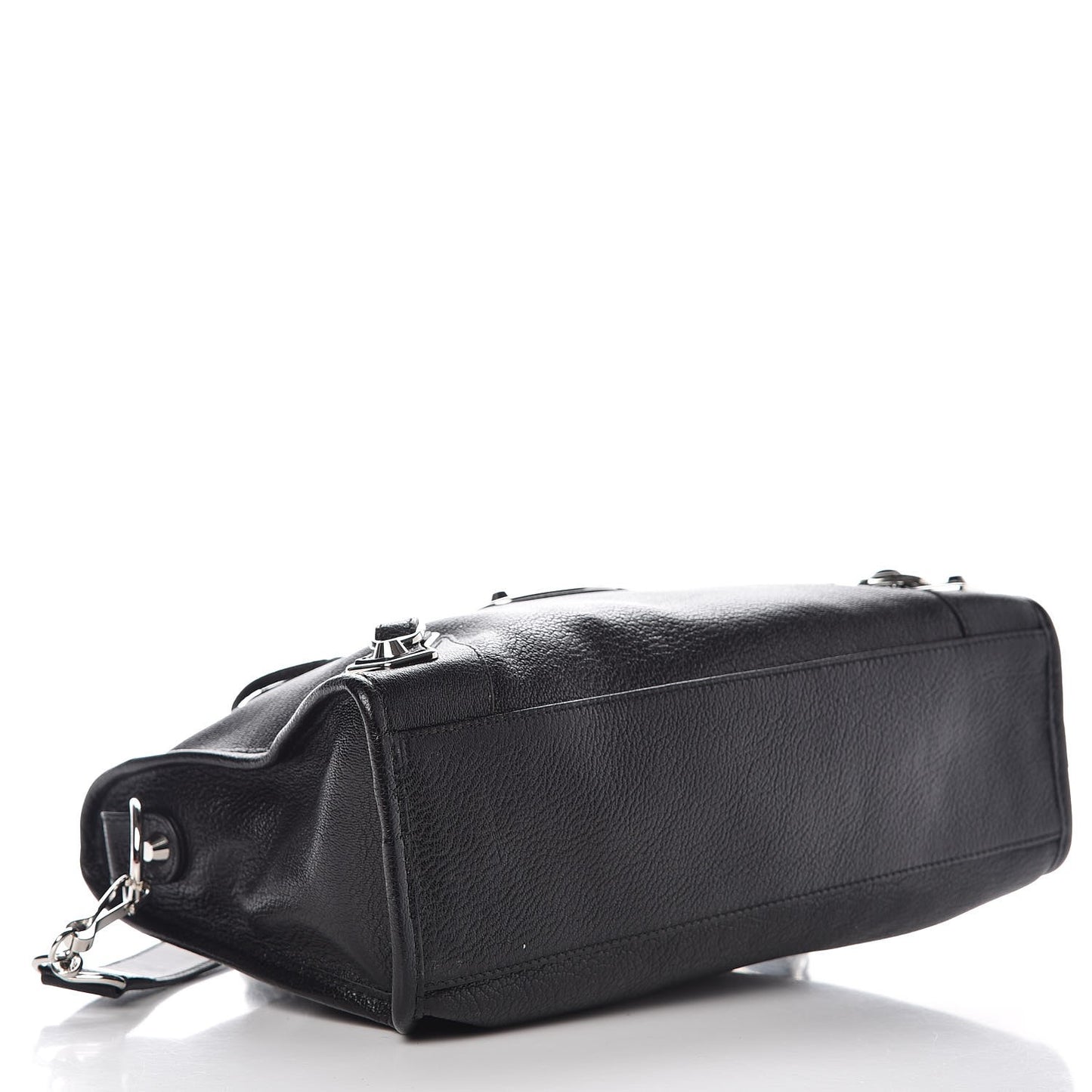 Chevre Silver Metallic Edge Hardware S City Black