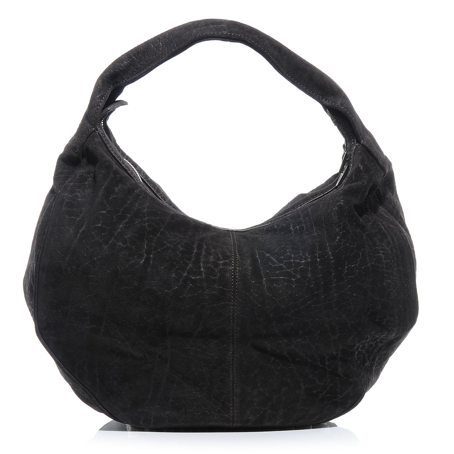 Crinkled Suede Morgan Hobo Black