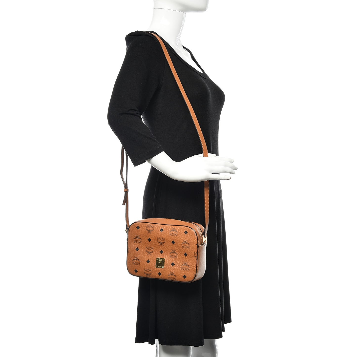 Visetos Camera Crossbody Bag Cognac