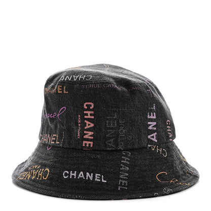 Chanel Denim Mood Cloche Bucket Hat M Black 3 of 8