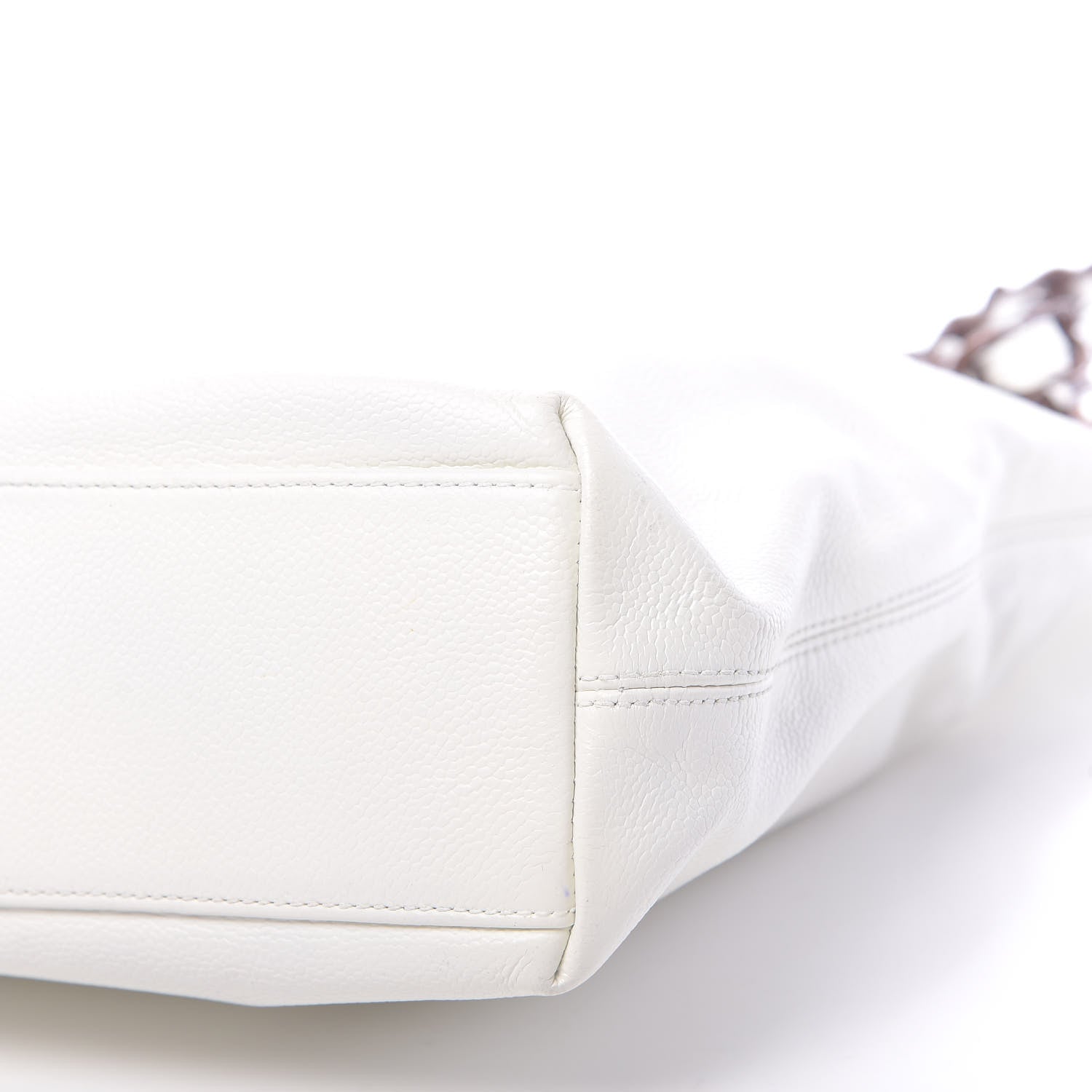 Chanel Caviar CC Tote White 9 of 10