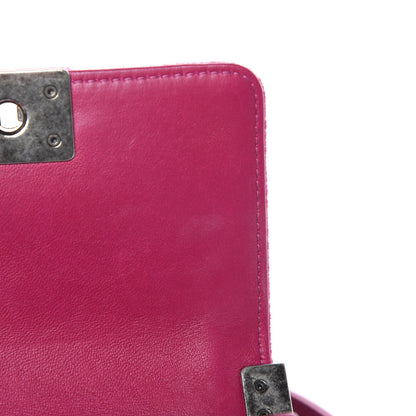 Chanel Velvet Quilted Mini Boy Flap Pink 11 of 13