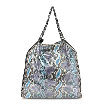 Stella McCartney Eco Python Oleographic Big Falabella Tote Navy 1 of 11