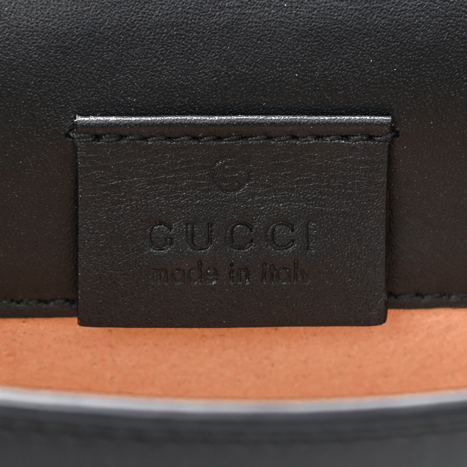 Gucci Calfskin Super Mini Sylvie Chain Shoulder Bag Black 6 of 10