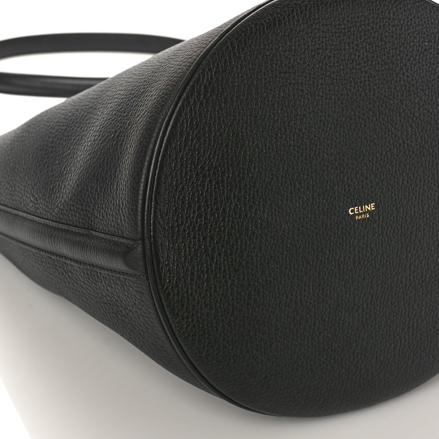 Supple Grained Calfskin Bucket 16 Bag Black