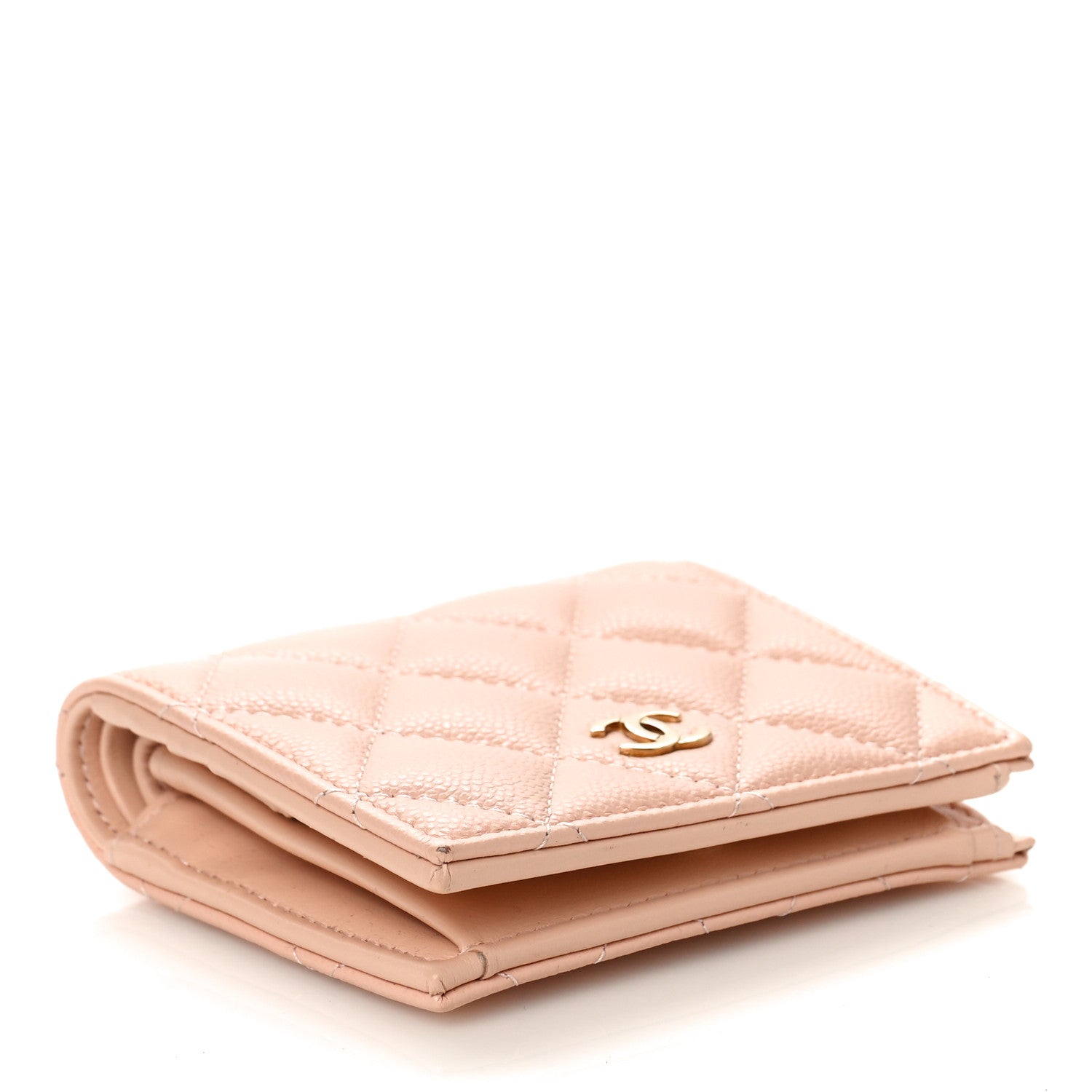 Chanel Caviar Quilted Compact Bifold Wallet Pink 4 of 9