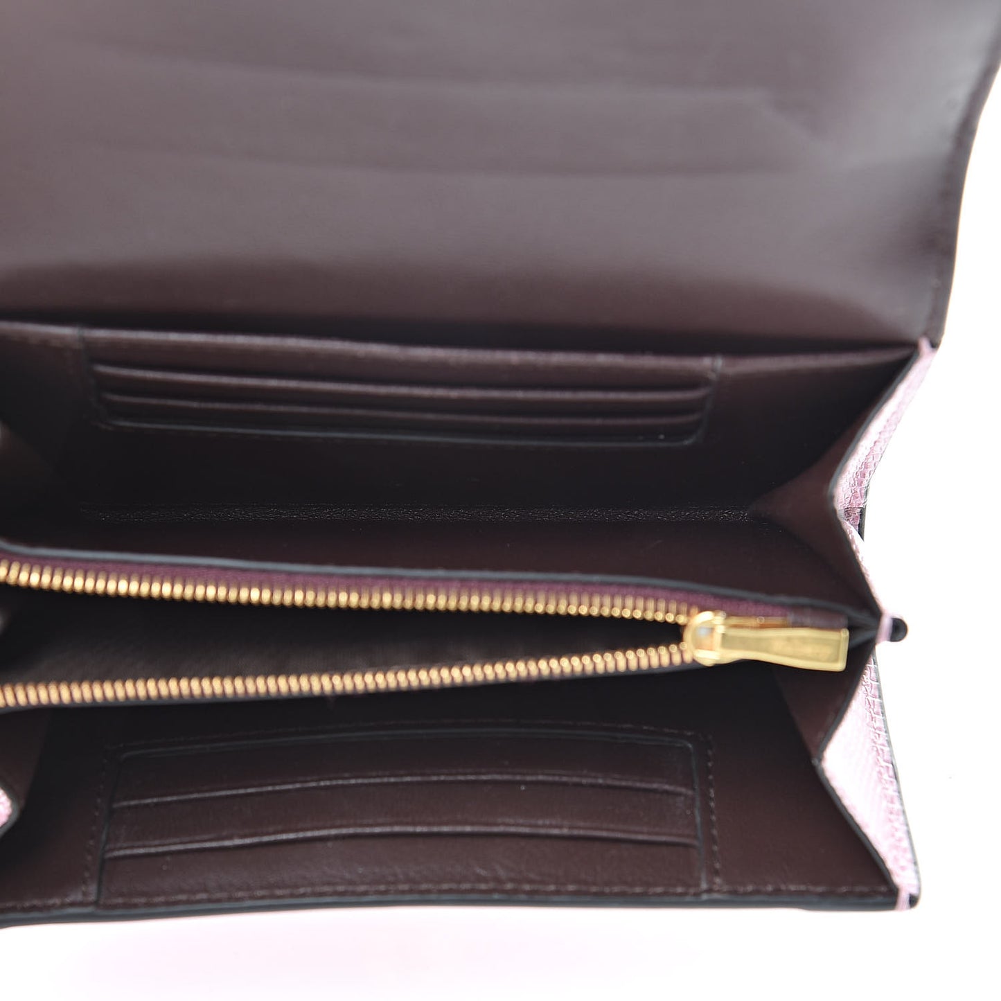 Lizard Calfskin Embossed Darley Wallet Blossom