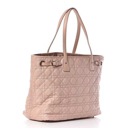 Christian Dior Coated Canvas Cannage Medium Panarea Tote Rosato 3 of 12