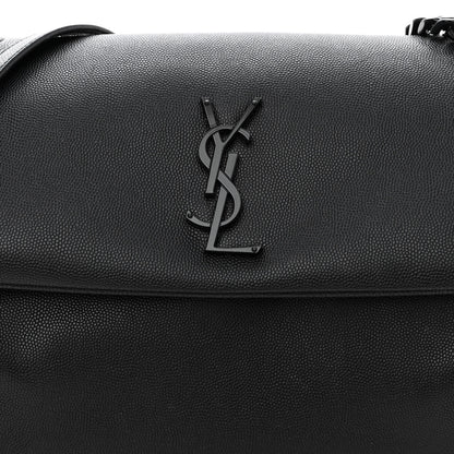 Saint Laurent Grain De Poudre Medium West Hollywood Monogram Fold-Over Black 8 of 10