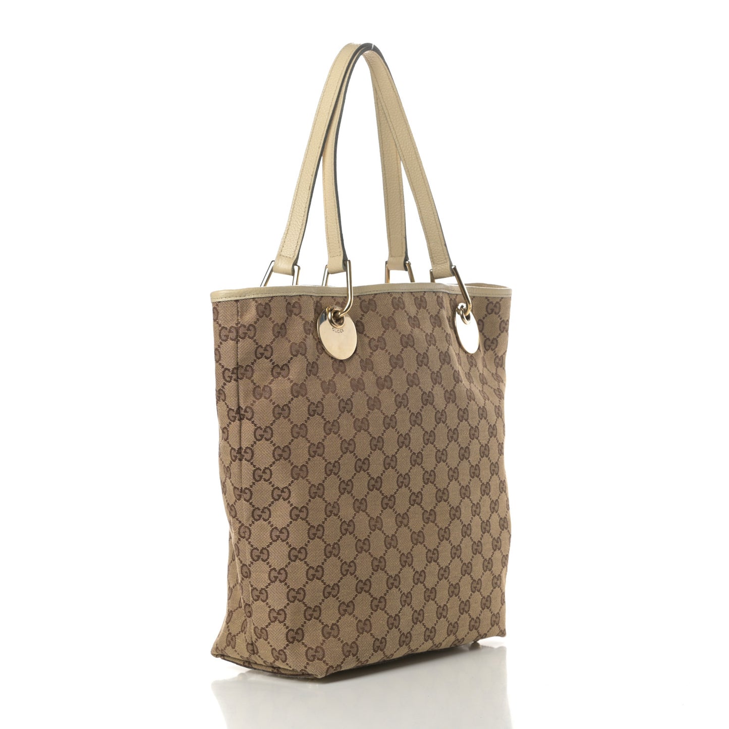 Monogram Large Eclipse Tote Beige White
