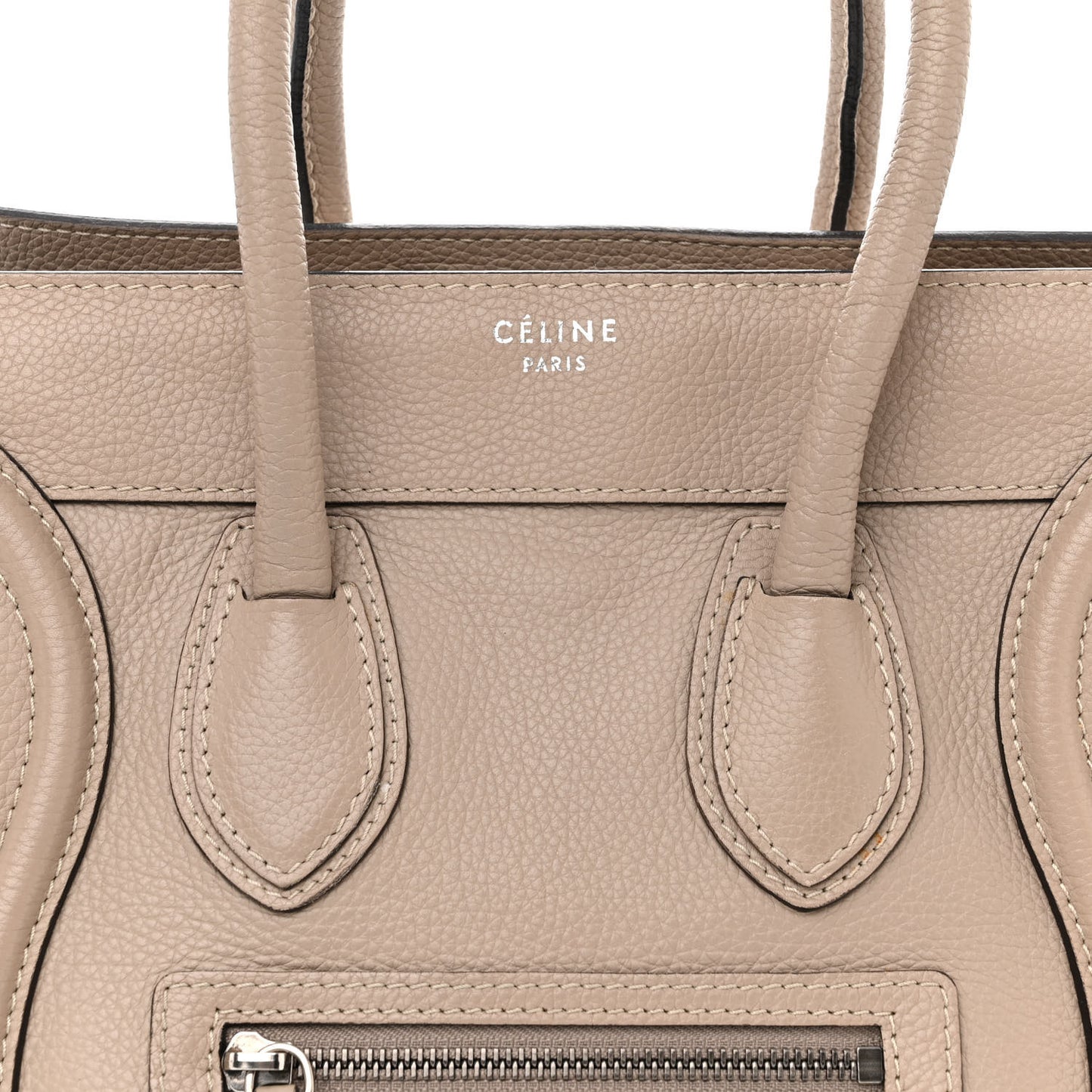 Drummed Calfskin Micro Luggage Dune
