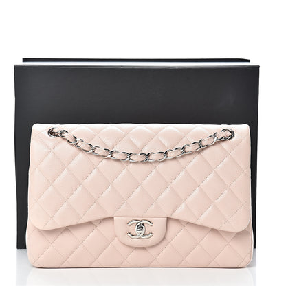 Chanel Caviar Quilted Jumbo Double Flap Pink 13 of 13