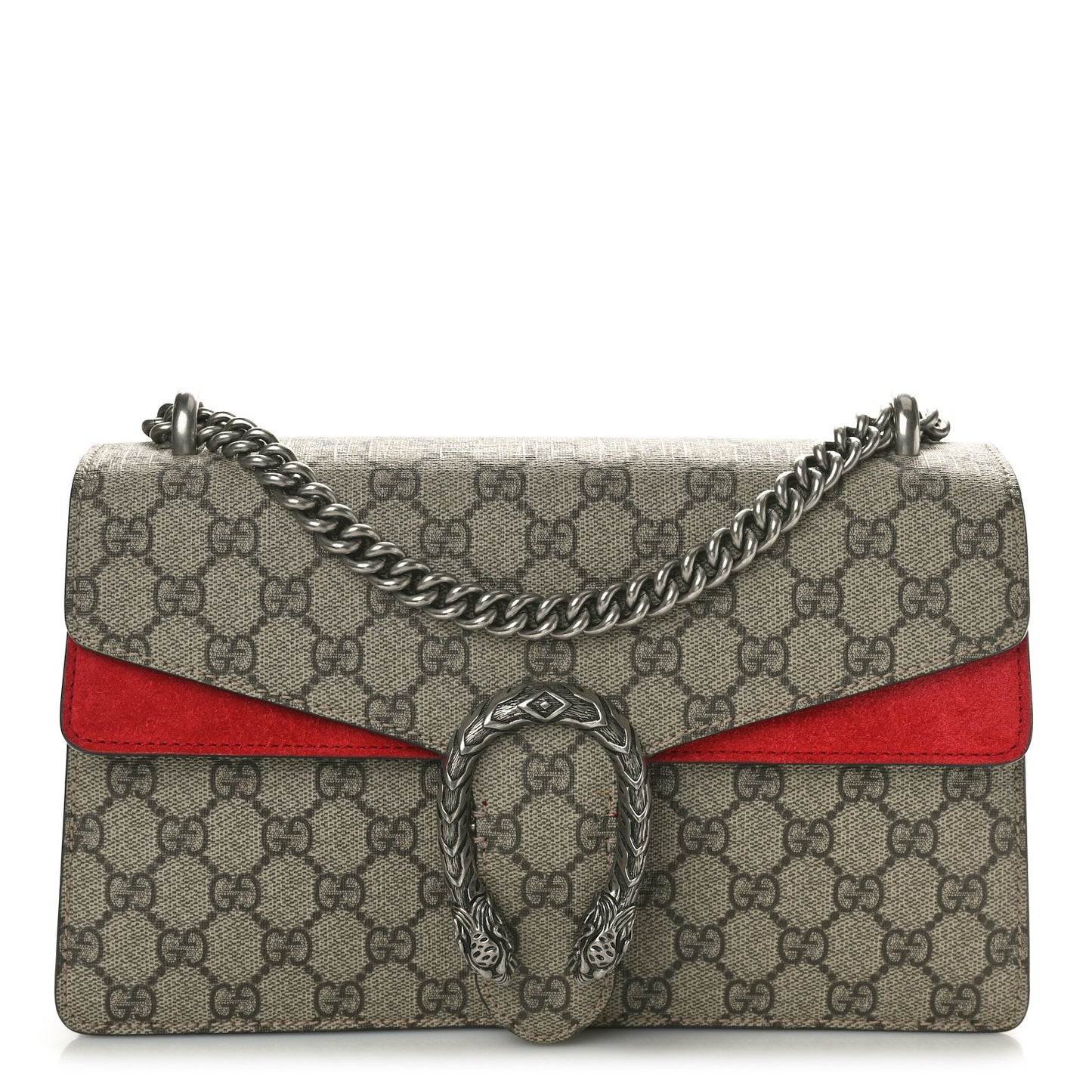 GG Supreme Monogram Small Dionysus Shoulder Bag Red