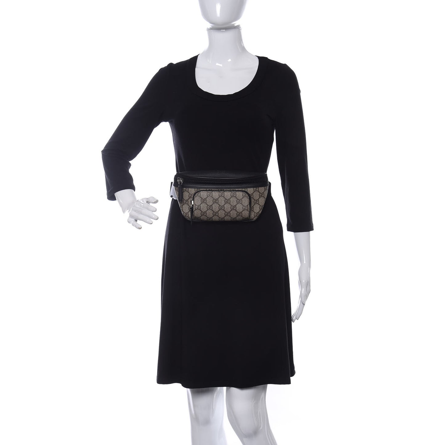 GG Supreme Monogram Belt Bag Black